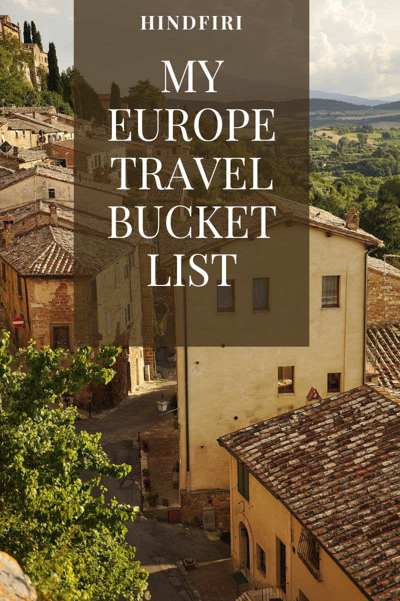 Europe travel bucket list