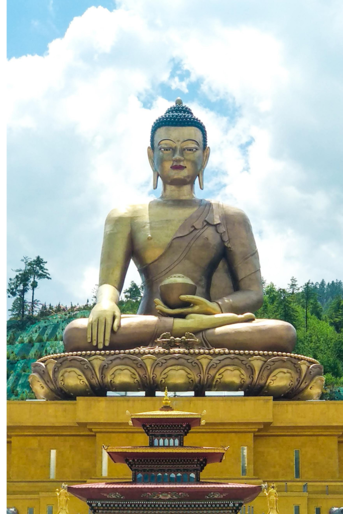 Statue of Buddha in Thimphu, Bhutan.