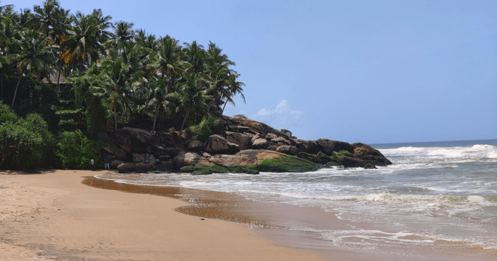 The Aazhimala beach near the Aazhiamala temple in Kerala.