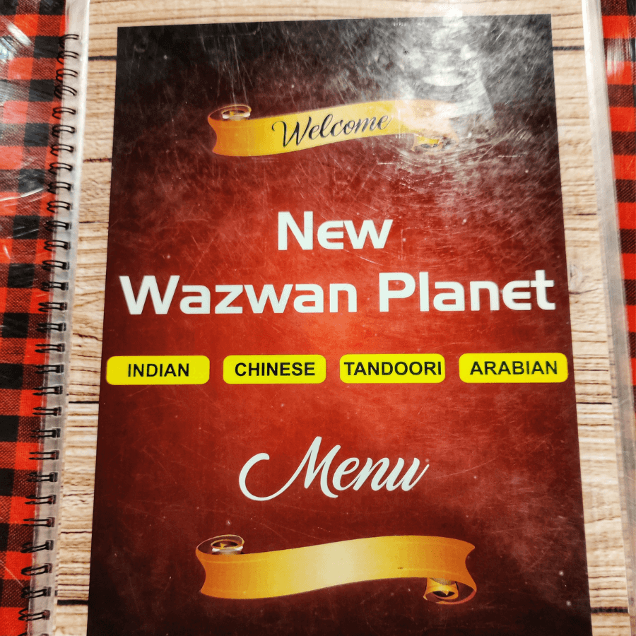 New Wazwan Planet's menu