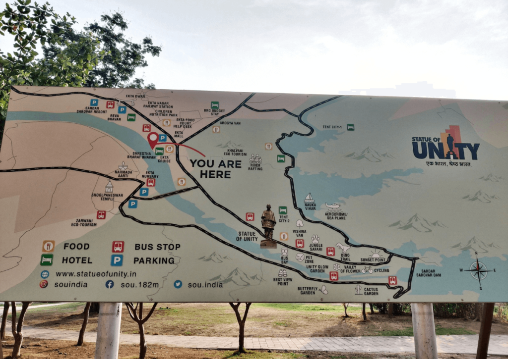 Map of all the activities and attractions near the Statue of Unity. 
Frequently asked questions about the Statue of Unity.