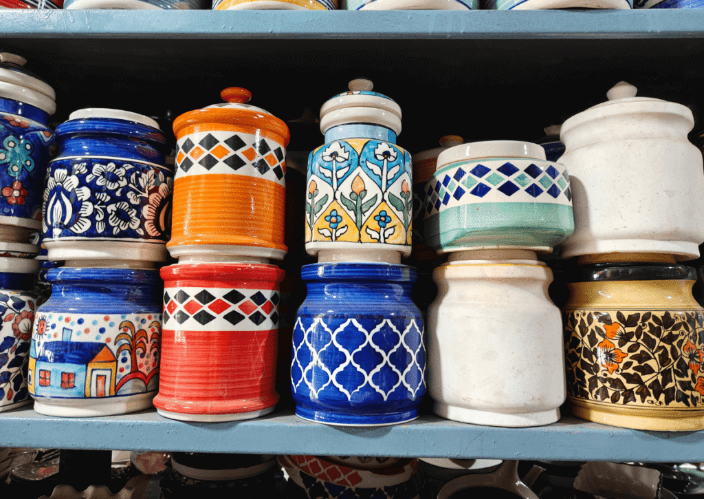 colourful ceramic containers to buy in Lonavala