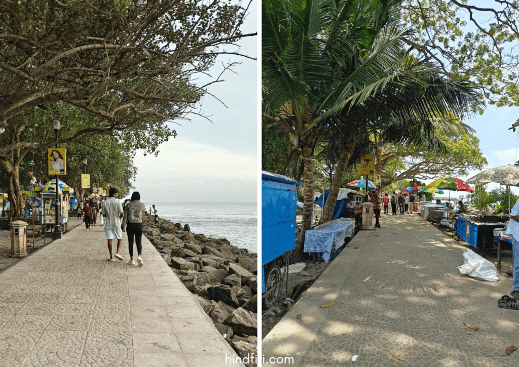 The Beach Walkway in Fort Kochi at different times of the day. One of the 12 must-visit places in Fort Kochi.