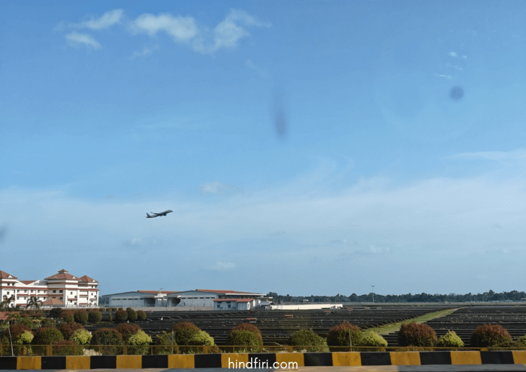 Airplane in the sky.
Fort Kochi trip cost breakdown