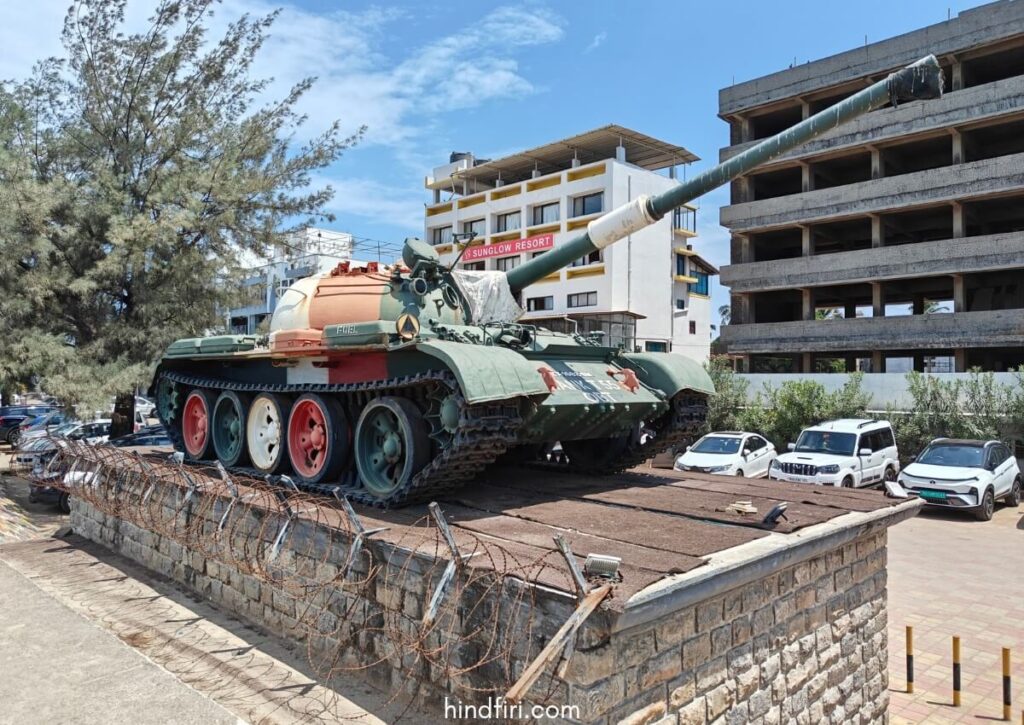 A tank at Alibaug beach